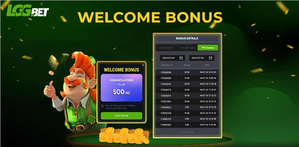 Join LCGBET to get welcome bonus